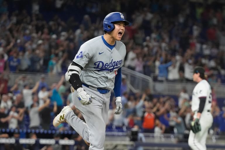 Los Angeles Dodgers’ Shohei Ohtani makes baseball history