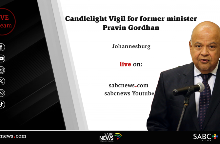 LIVE | Former Minister Pravin Gordhan’s candlelight vigil