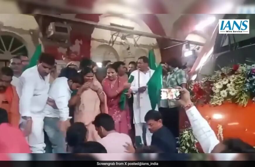 BJP Lawmaker Falls On Rail Track While Flagging Off Vande Bharat Train