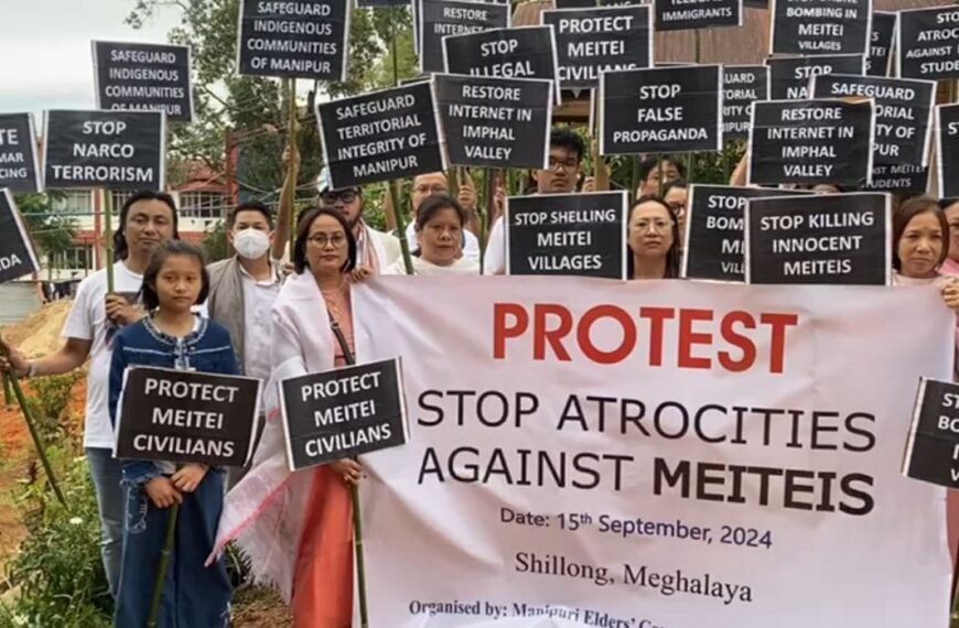 “Safeguard Indigenous Communities”: Meitei Group’s Sit-In…