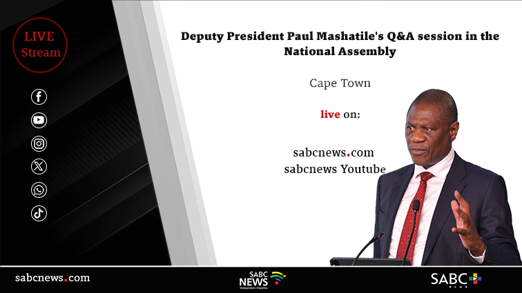 LIVE: Deputy President Paul Mashatile Q&A…