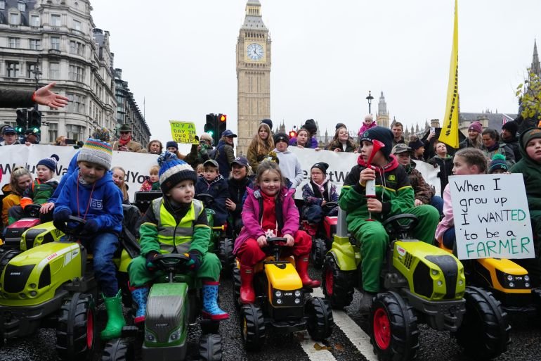 Why have British farmers marched on…