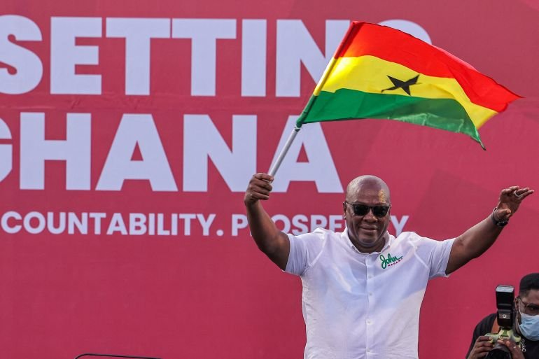 Ghana’s former President John Mahama wins…