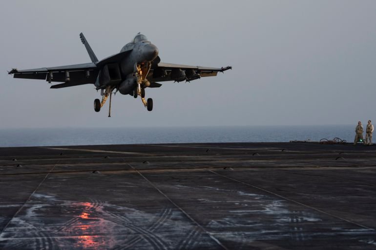 US army says two navy pilots shot down over Red Sea in ‘friendly fire’