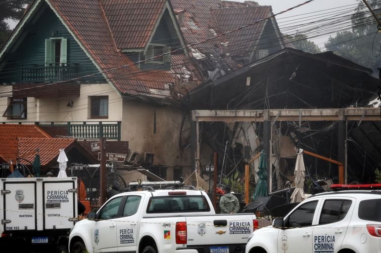 Small plane crashes into Brazil town popular with tourists, killing 10