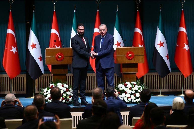 Syria’s al-Sharaa, Turkiye’s Erdogan talk Kurdish fighters, defence pacts