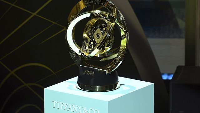 FIFA Club World Cup trophy arrives…