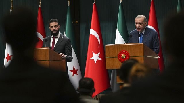 Turkey’s president holds talks in Ankara with new Syrian leader